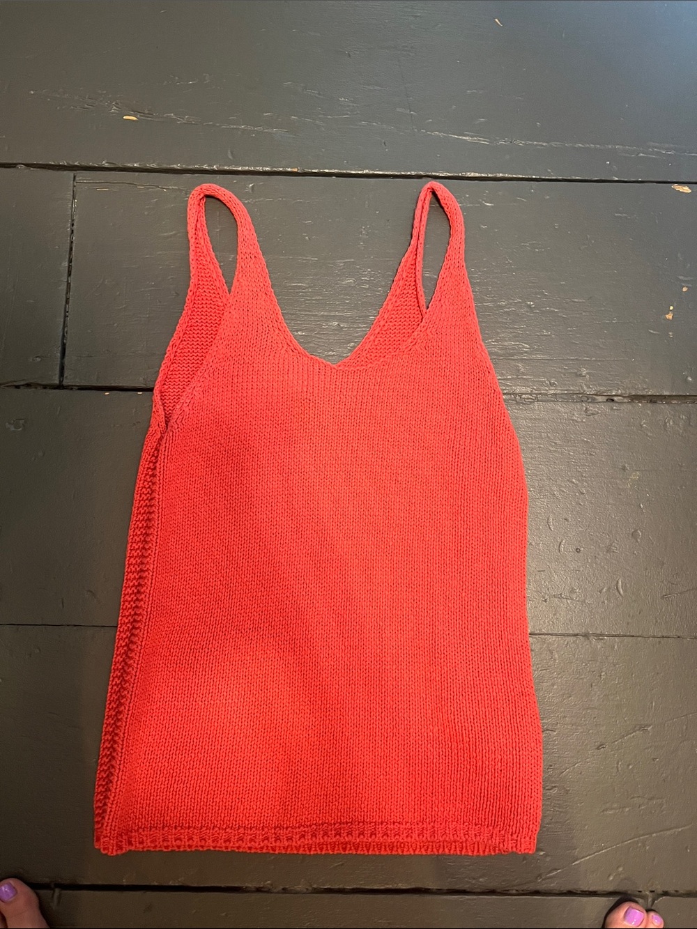 Coral V-Neck Tank Top